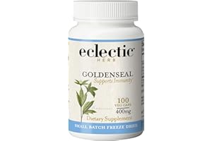 ECLECTIC INSTITUTE Eclectic Herb - Goldenseal Capsules | Supports Immunity, Healthy Sinuses + Mucous Membrane Health | Herbal Supplement | Vegan, Non-GMO, Gluten Free, Freeze-Dried (100 CT | 400 mg)
