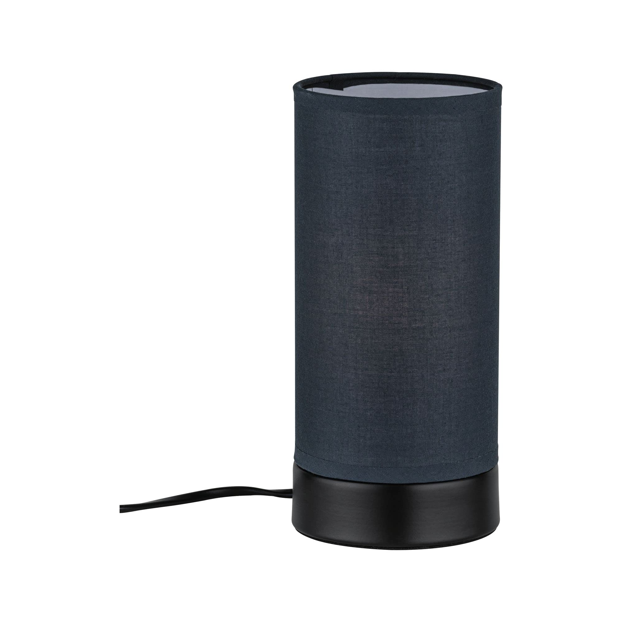 Paulmann 77059 Table luminaire Pia max. 25 watt Table lamp Black matt Living Room lamp Metal, Fabric Bedside lamp E14