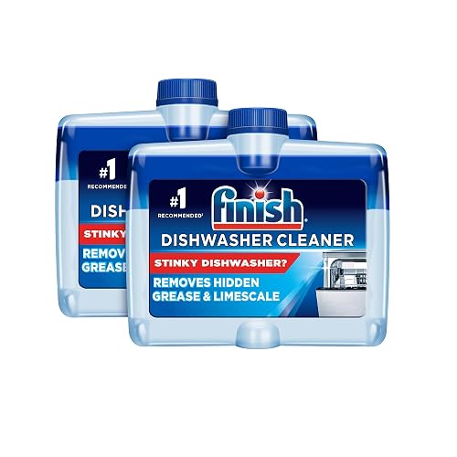 Finish Dual Action Dishwasher Cleaner, Deep Cleans Hidden Grease & Limescale, Fights Odours, Hygienic Cleaning Formula, Twin Pack (2 x 250 mL)