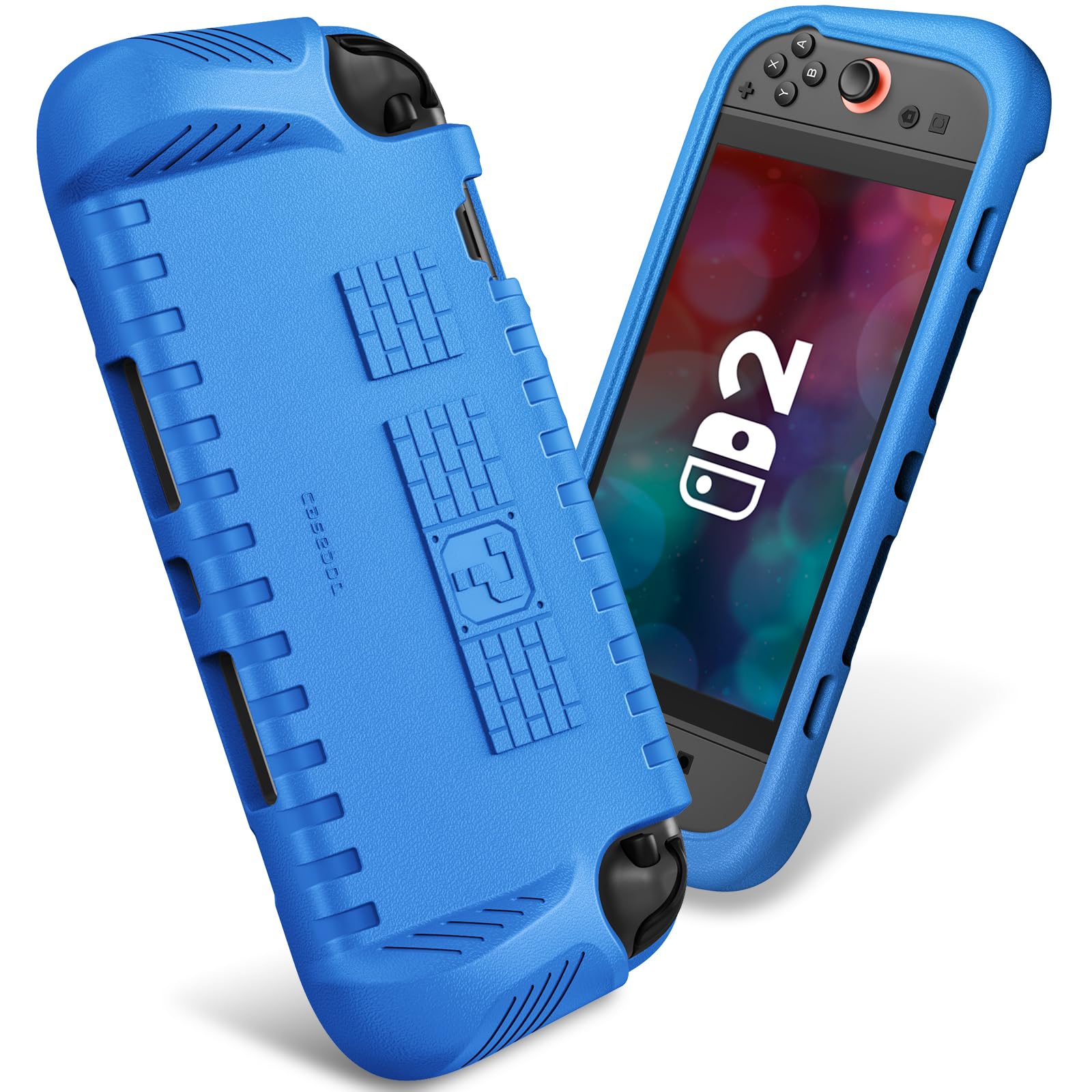 Fintie Ultralight Case Compatible with Nintendo Switch 2 (2025) with Game Card Slots - [Shockproof] Lightweight Protective Cover with Ergonomic Grip, Kids Friendly Grip Case (Blue)