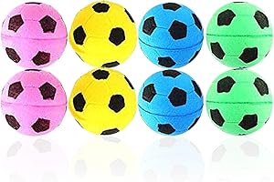 MERIC CoCoo Sponge Cat Balls, 1.5 - Inches, Soft Foam Soccer Balls for Exercise and Interactive Activity, Sturdy, Bouncy Balls for Feline, 24 Balls per Pack