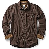 CQR Men's 100% All Cotton Button Down Flannel Shirts, Long Sleeve Brushed Warm Soft Casual Outdoor Plaid Shirt