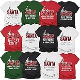 Dear Santa Sayings Shirt Matching Family Christmas Outfit 2024, Santa Claus Group T-Shirt Matching Christmas Pajamas
