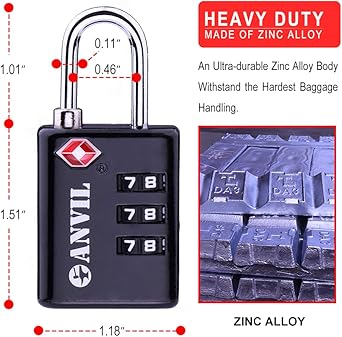 anvil tsa luggage locks