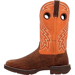 Durango Men's Rebel Western Boot, Orange, 8 Wide