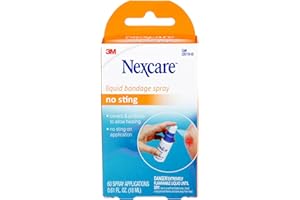Nexcare No Sting Liquid Bandage Spray, Helps Allow Healing Of Painful, Cracked Skin, Provides A Waterproof Seal, No Sting, Fa