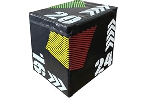 3 in 1 Plyometric Jump Box, 16Inch Cotton Plyo Box, Platform & Jumping Agility Box, Anti-Slip Fitness Exercise Step Up Box