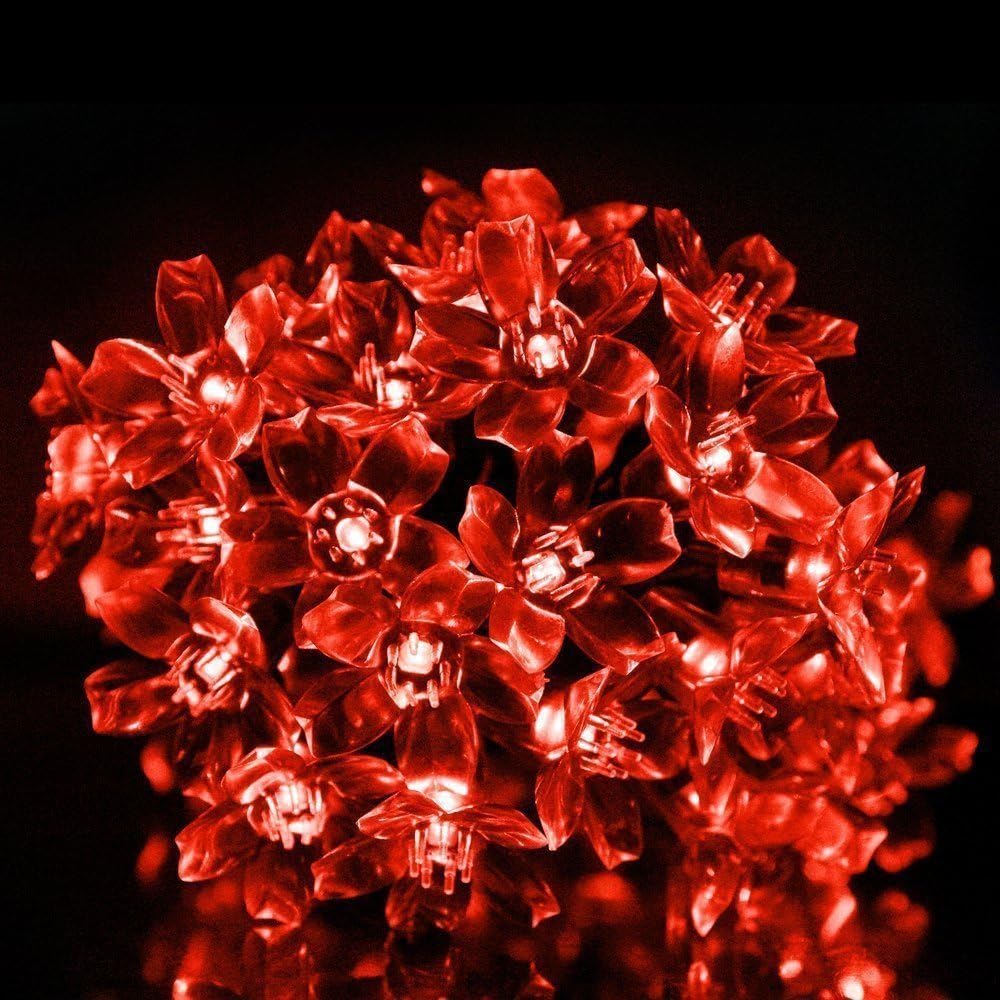 AWART Fairy String Lights Christmas Decorative Lights 33 Feet 100 LEDs, 8 Flash Modes with Tail Plug Connectable Cherry Flower Decoration Novelty Light for Party, Patio, Wedding, Home and Garden