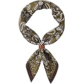 Hymeiluely 27.5 Inches Square Silk Feeling Neck Scarf for Men Necktie Silk Bandanas Pocket Square Cowboy Scarves