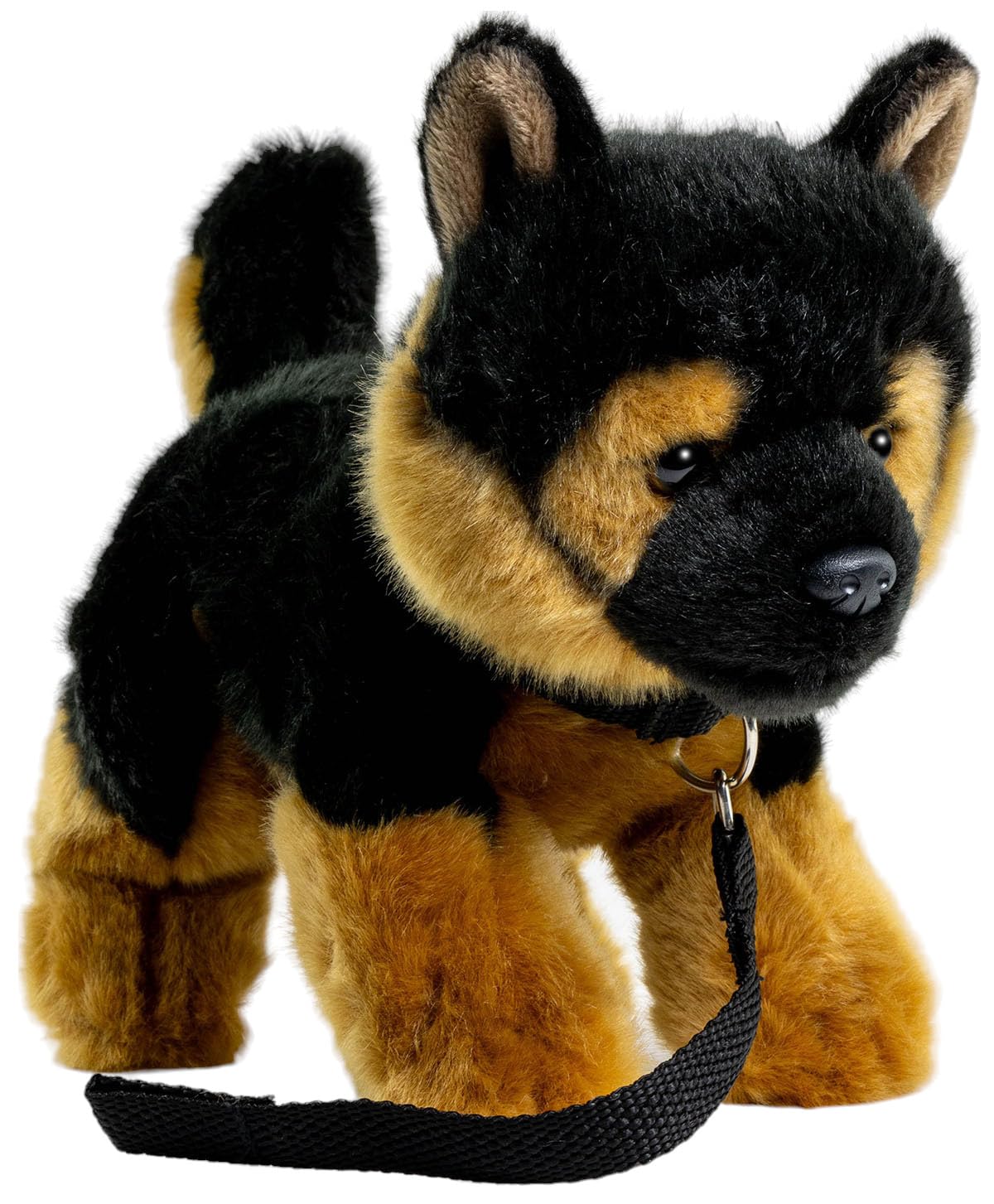 Carl Dick German Shepherd Dog Puppy with lead, 9 inches, 21cm, Plush Toy, Soft Toy 3486