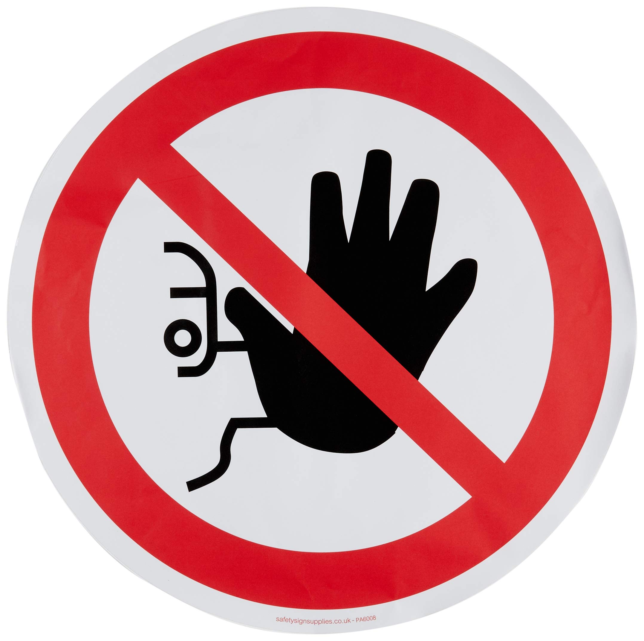 No entry symbol only floor graphic