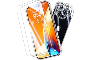 Opxyl Not Yellowing for iPhone 16 Pro Case Clear, 360° Protection with 2X Screen Protector + 2X Camera Lens Protector, Military Grade Shockproof Phone Case Slim Cover for iPhone 16 Pro, Clear