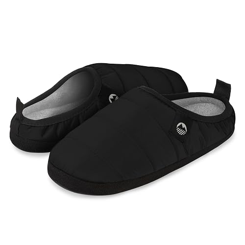Lakeland Active Women's Wolfa Ultra-Warm Quilted Tent Slippers - Black/Grey - 3 UK