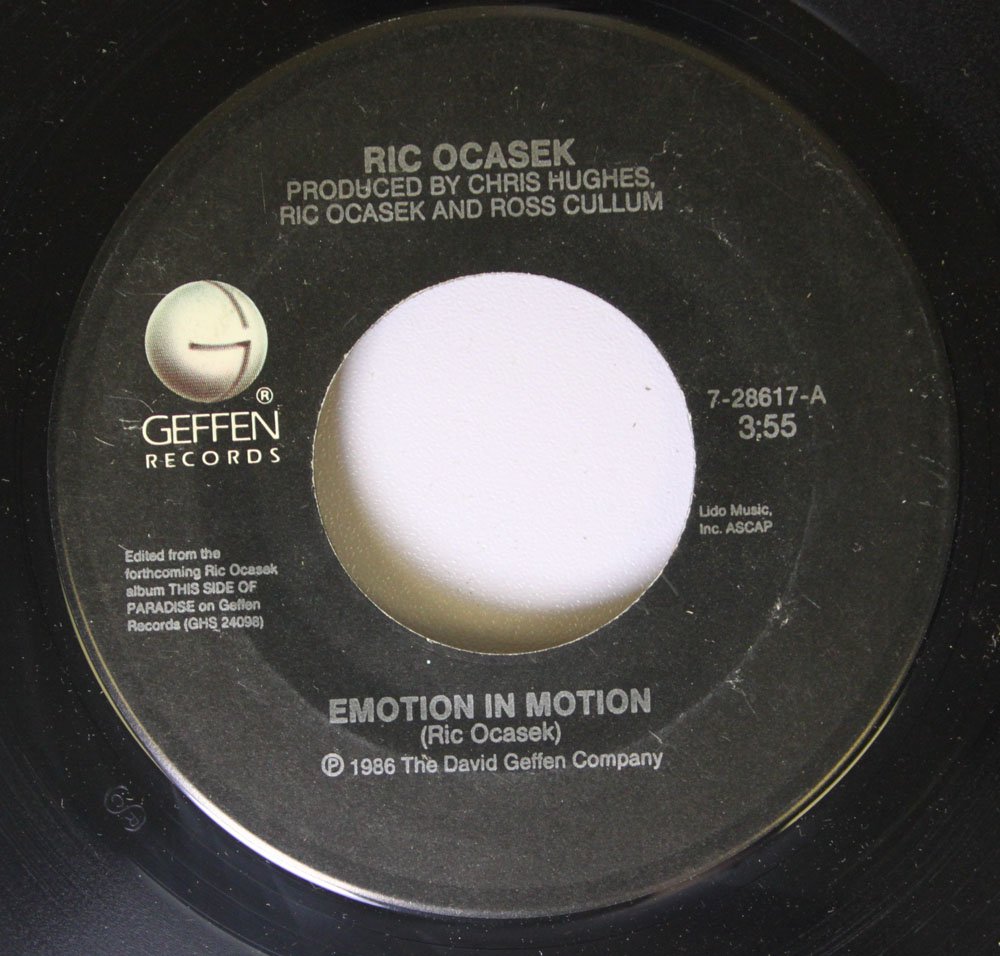 Ric Ocasek, Ric Ocasek - RIC OCASEK 45 RPM Emotion In Motion / P.F.J ...