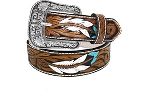 TOPACC Western Belts for Women Men Cowgirl Cowboy Country Belts with Buckles for Jeans Pants Rodeo
