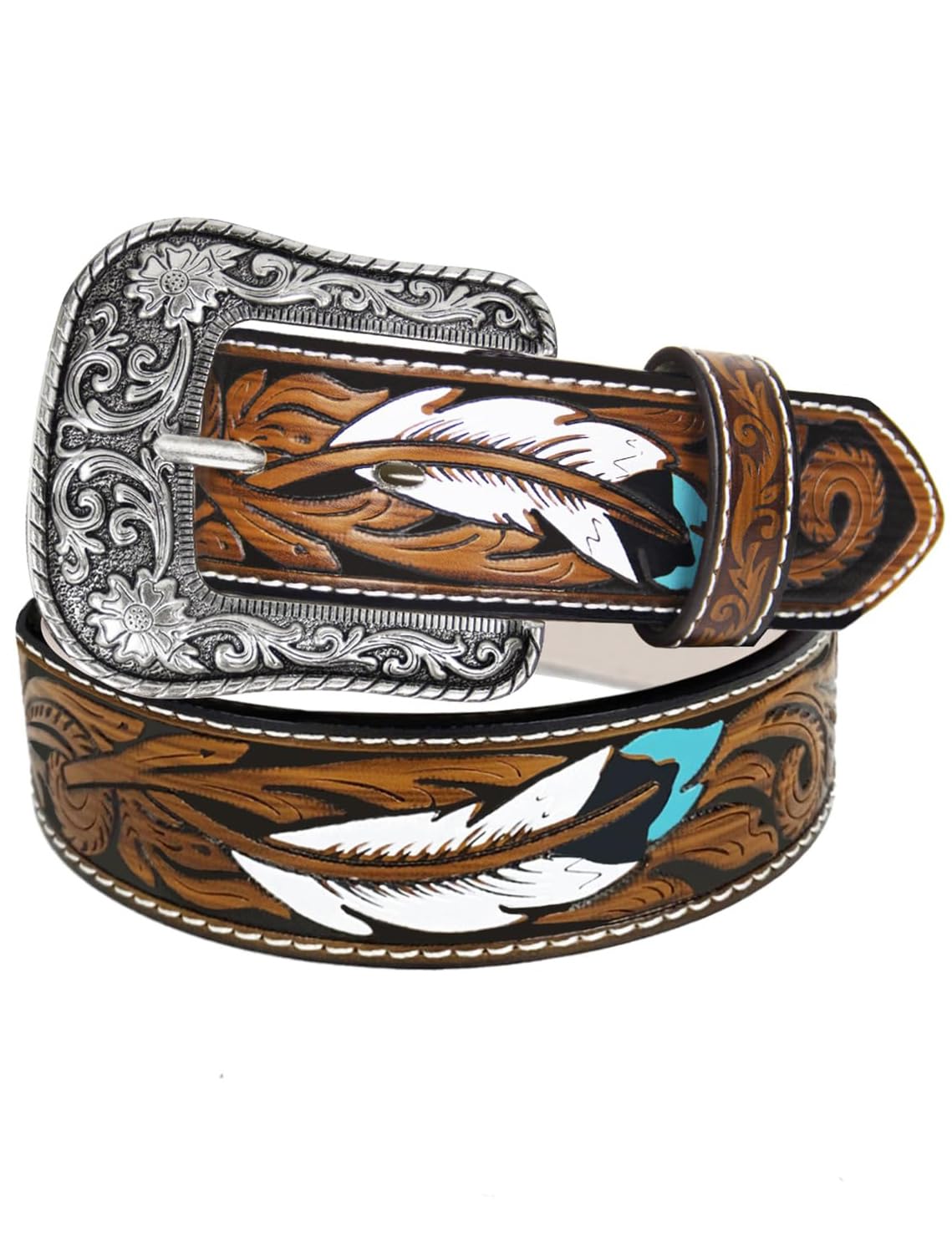 Girls Western Belts with Buckle Cowgirl Cowboy Women Rodeo 