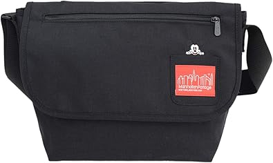 Amazon マンハッタンポーテージ メッセンジャーバッグ ミッキーマウス コレクション ミディアム 限定 ワンサイズ ブラック メッセンジャーバッグ