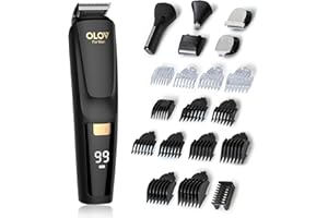 OLOV FOR MAN Beard Trimmer, 20 Piece Mens Grooming Kit and Hair Clipper, Electric Razor for Man Suitable for Beard, Face, Nose, Hair Trimmer, Black
