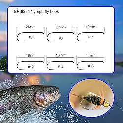 Eupheng 100pcs Plus Best Barbless Competition Fly