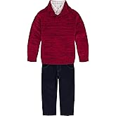Calvin Klein boys 3-piece Sweater Set With Matching Button-down Shirt and Pants