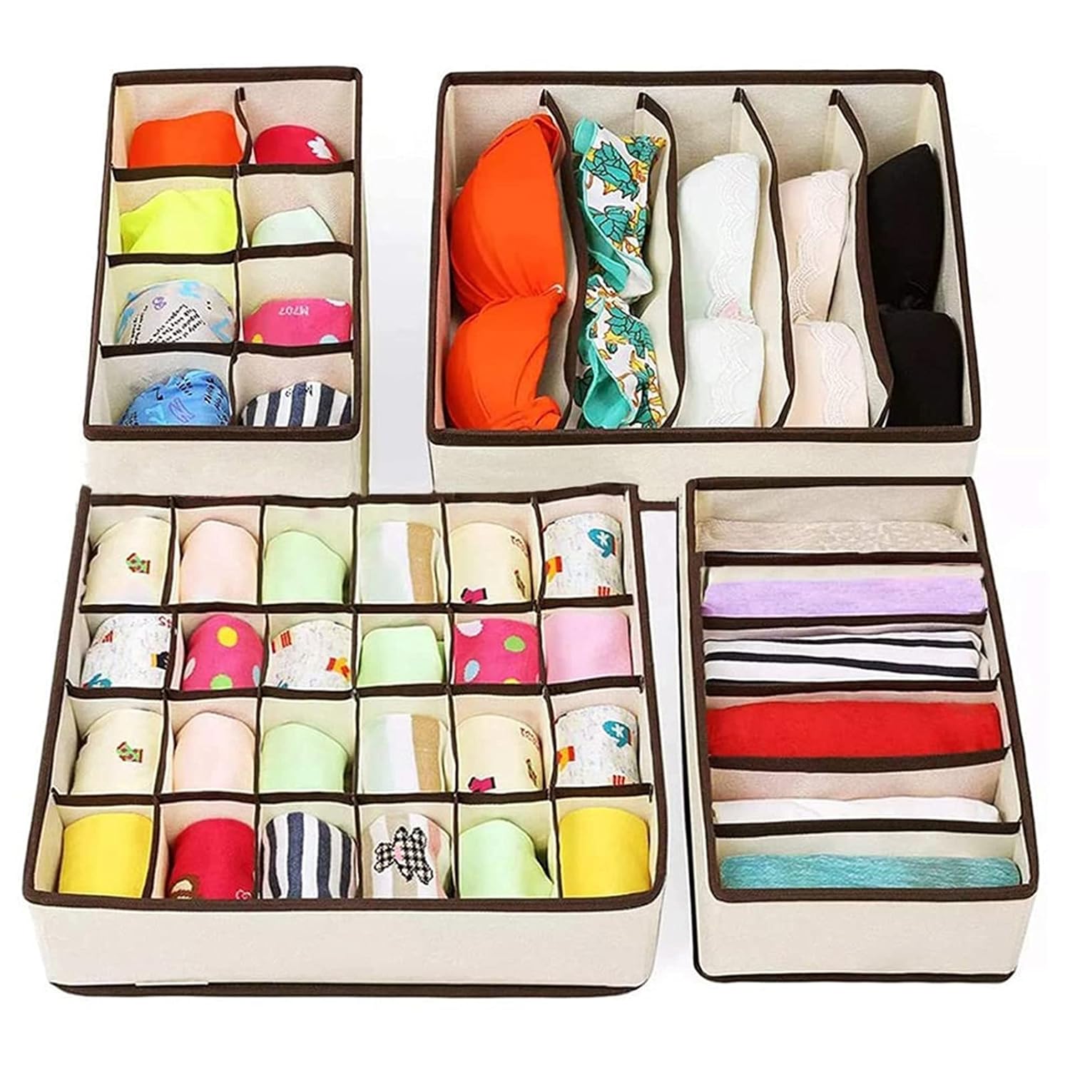 Buy Underwear Bra Organizer MultiSize Foldable Storage Boxes Closet