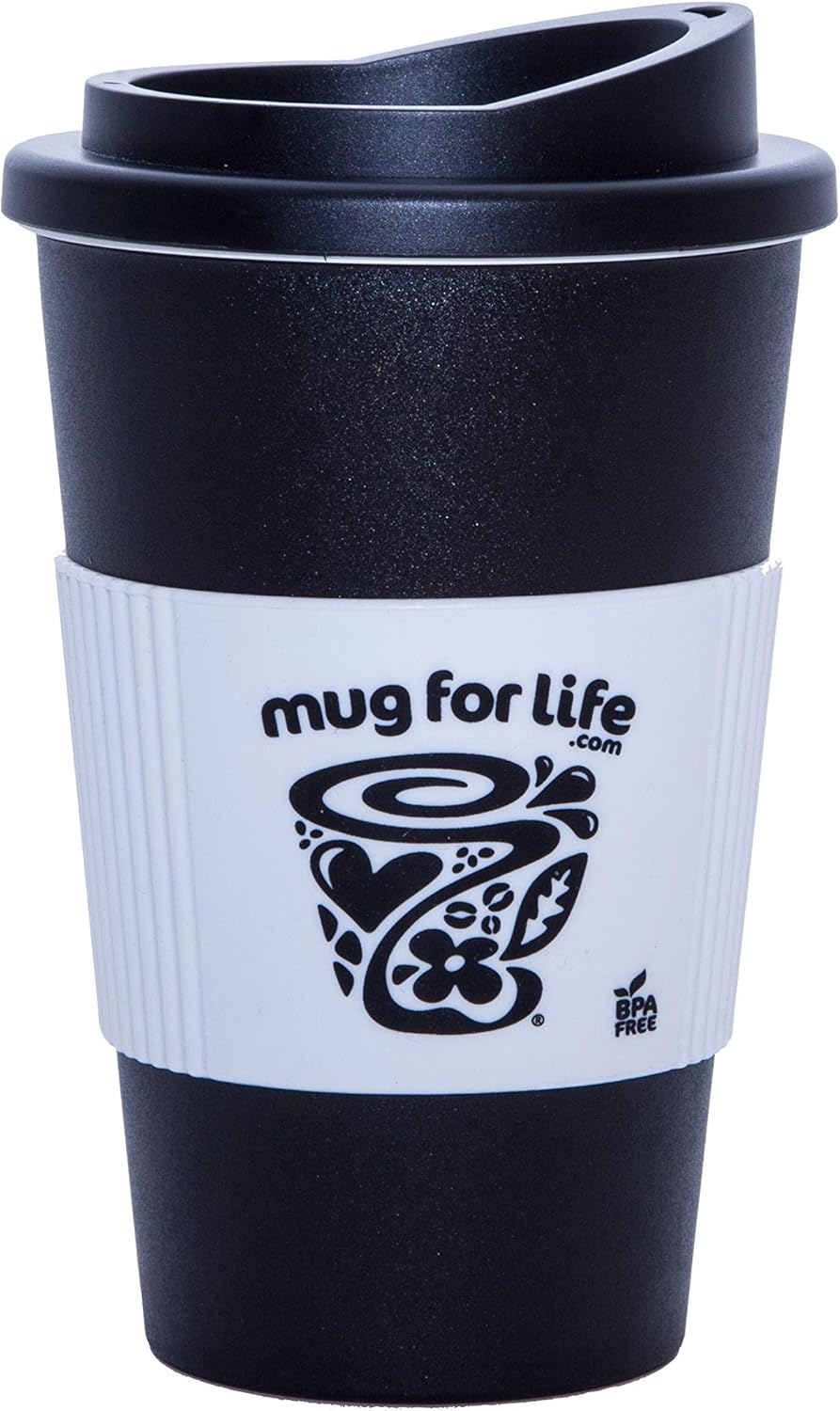 The Original Mug For Life Bpa Free Eco Travel Mug Black Amazon Co Uk Kitchen Home