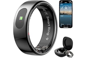 Smart Ring for Women & Men - Touch Control Health Tracker with Skin Temperature Monitoring, Sleep, Step & Exercise Tracking, 