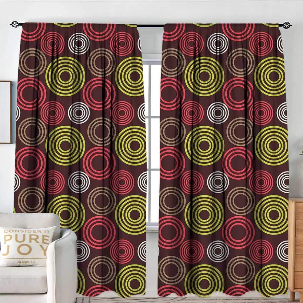 Muyindo - Cortinas de fondo geométrico para ventana, 2 paneles, diseño