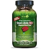Irwin Naturals Steel-Libido RED Magnum Blood-Flow Support | 75 Softgels | Male Physical Response &amp; Vitality Supplement | L-Citrulline + Velvet Bean | Support Blood Flow For Men | 75 Liquid Soft-Gels