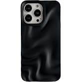 Caseative for iPhone 13 Pro Case, Black | Water Ripple Pattern Wave