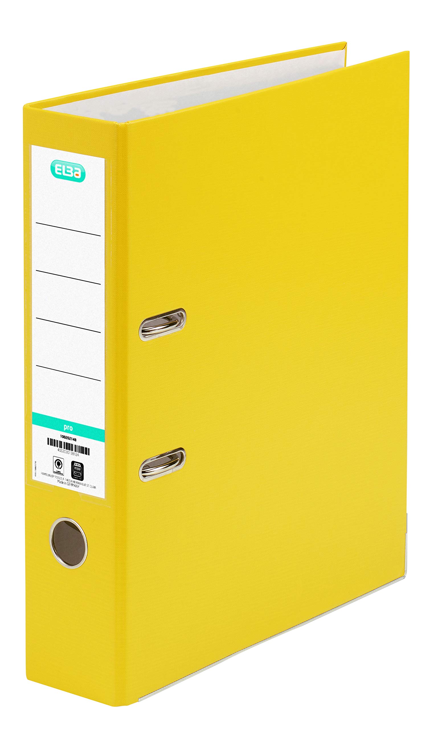 Elba Rado Top Lever Polypropylene Laminated fº, Yellow