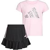 adidas Baby Girls' 2-Piece T-Shirt & Flouncy Skort Set