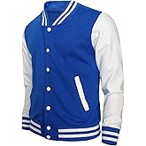 BCPOLO Baseball Jacket - Varsity Cotton Letterman Jacket in 8 Colors