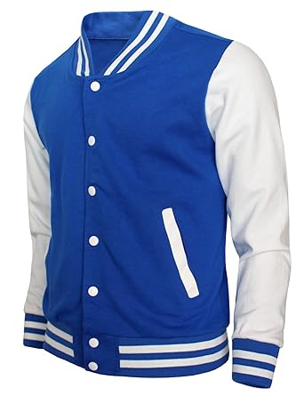 BCPOLO Herren Baseballjacke Baumwolle Varsity Jacket Letterman-Jacke 8 Farben
