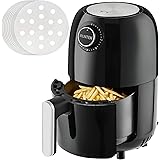 iRUNTEK Mini Compact Air Fryer, 1.3 Quart Electric Small Air Fryer Oven Cooker, Personal Oil-less healthy Fryer Pot with Time