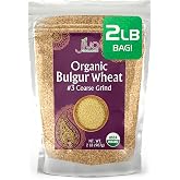 Organic Bulgur Wheat Coarse #3 2 LB - Non-GMO, Grown in USA, 100% Natural Wheat Berries, Resealable Bag by Jiva Organics