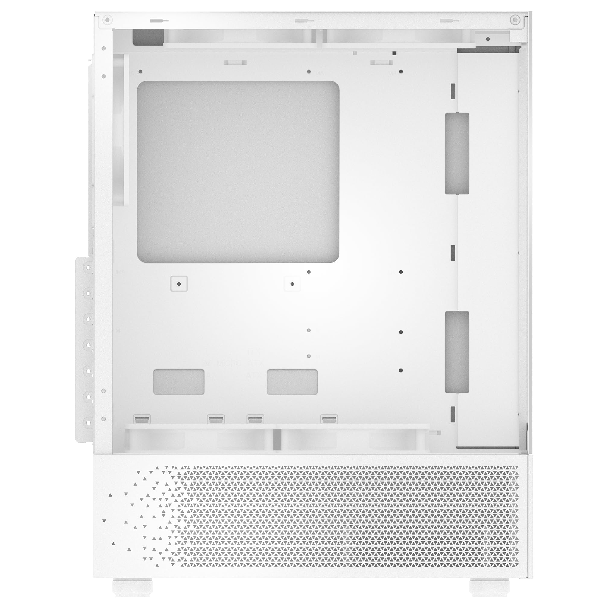 XPG Invader X Mini White ATX Mid Tower PC Case with 5 X ARGB Fans, VGA Support Up to 330mm, CPU Cooler Support Up to 166mm - INVADERXMINIMT-WHCWW 4