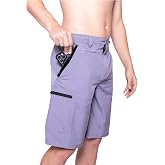 Dry Pocket Apparel Men's Hybrid Waterproof Fishing Shorts | Quick-Dry Material, IPX8 Waterproof Airtight Pocket, Elastic Waist, Relaxed Fit, Belt Loops