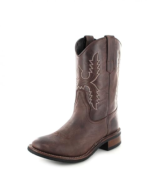 Sendra Boots 11615 Evolution Tang Lederstiefel für Damen und Herren Braun Westernreitstiefel