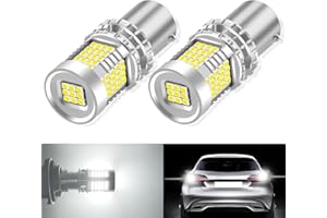 UPXSXT 2Pcs 1157 p21/5w BAY15D LED Bulb for Tail Light White, CANBUS Error Free Anti Hyper Flash 2016 89SMD 4000LM Automotive Replacement Light Bulbs for Daytime Running Lights