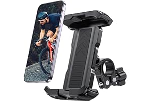 Miracase Bike Phone Holder, Selfie-Friendly Bike Phone Mount, One-Touch Locking Bike Phone Holder Handlebar,Compatible with i
