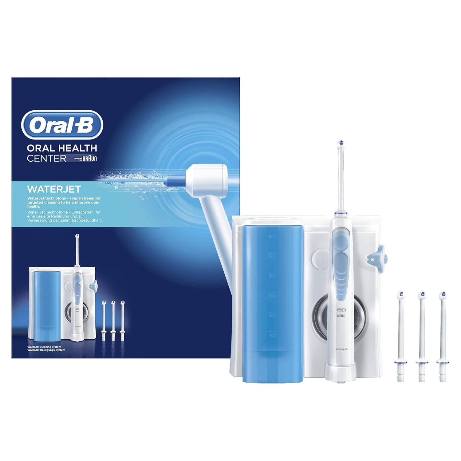 Oral B Waterjet Sistema de limpieza irigador bucal cabezales tecnología Braun