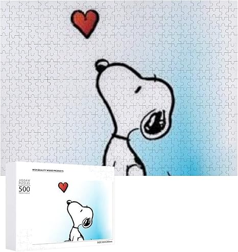 Amazon Co Jp スヌーピー Snoopy 高品質木製のパズル 附带フォトフレーム アニメ 漫画 寝室 卓上装飾 ジグソーパズル フォトフレーム付属 プレゼントコレクション 500 Pcs ホーム キッチン