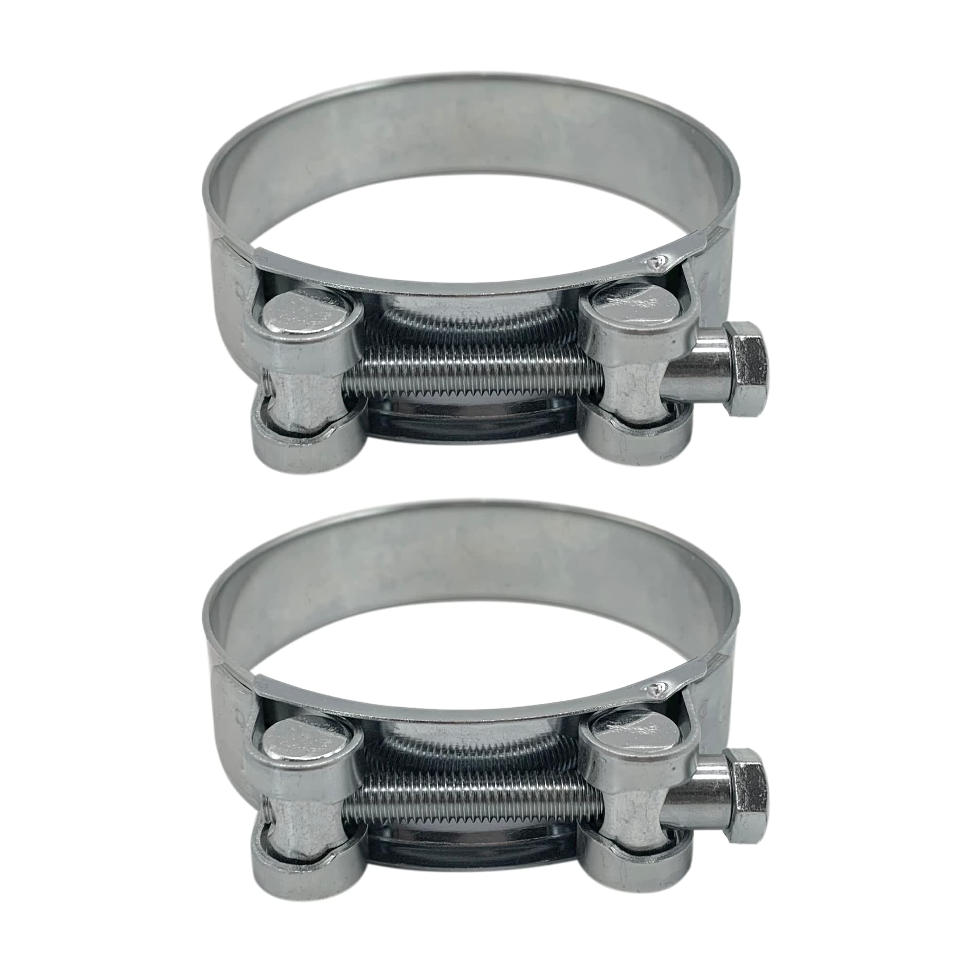 (Pack of 2 pcs) Pipe 86-91 mm Strong Reinforced Pipe Clamps, Galvanized Steel Tube Hose Clamp Fasteners (2 pcs, 86-91 mm)