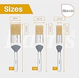 Harris Woodwork Stain Varnish Paint Brush Set 3 Pack 1 1.5 2 Inch Grey No-Loss view 6