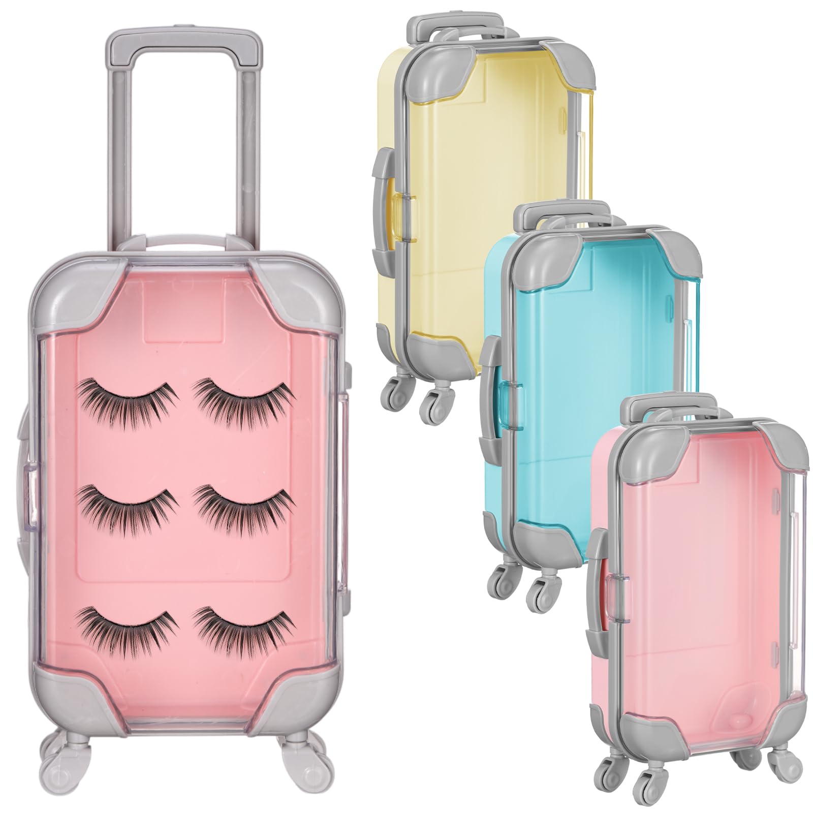 Photo 1 of ***MISSING PARTS***
Honeydak 3 Pcs Mini Plastic Suitcase False Eyelashes Tray Luggage Trolley Candy Box Clear Suitcase Packaging Case Party Favor Box for Party Wedding Family Vacation Jewelry Cosmetic Hairpins Storage
