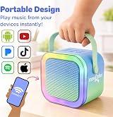 Move2Play Mini Karaoke Machine Kids Pink Pop 20+ Songs 2 Mics Bluetooth view 4