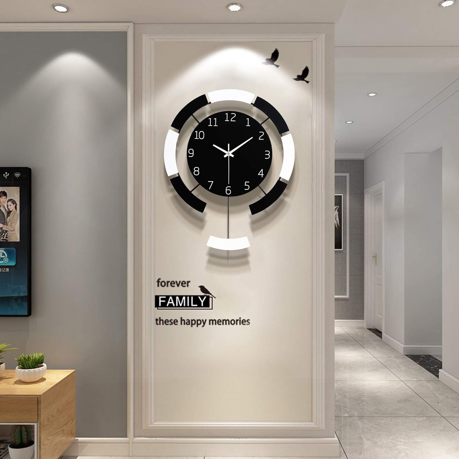 Amazon.com: Large Clock Wall Decor - Wood Modern Wall Clocks Art for