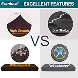 Granbest Premium Water-Repellent Sofa Seat Cushion Covers 2 Seater Chocolate view 5