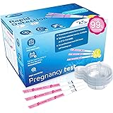Pregnancy Tests with Cup, 25 Bulk Pregnancy Test Strips for Home Detection, Over 99% Accuracy, Individually Wrapped Fertility